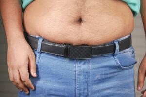 Fat surrounding organs is known as visceral fat and is quite common among obese people.