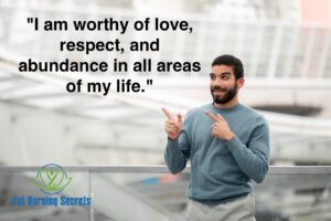 Middle eastern man challenging negative thoughts using positive affirmations.