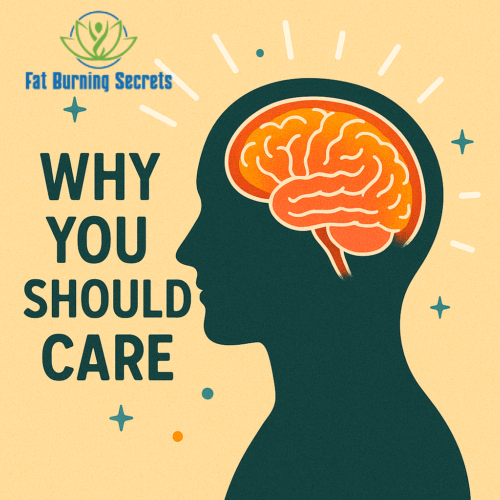 Silhouette of a human head with an illustrated brain inside, accompanied by the bold text "Why You Should Care," visually emphasizing the importance of understanding the reward system in the brain.
