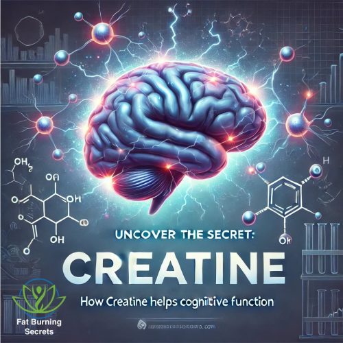 Graphic of brain showing benefits of creatine for brain function.